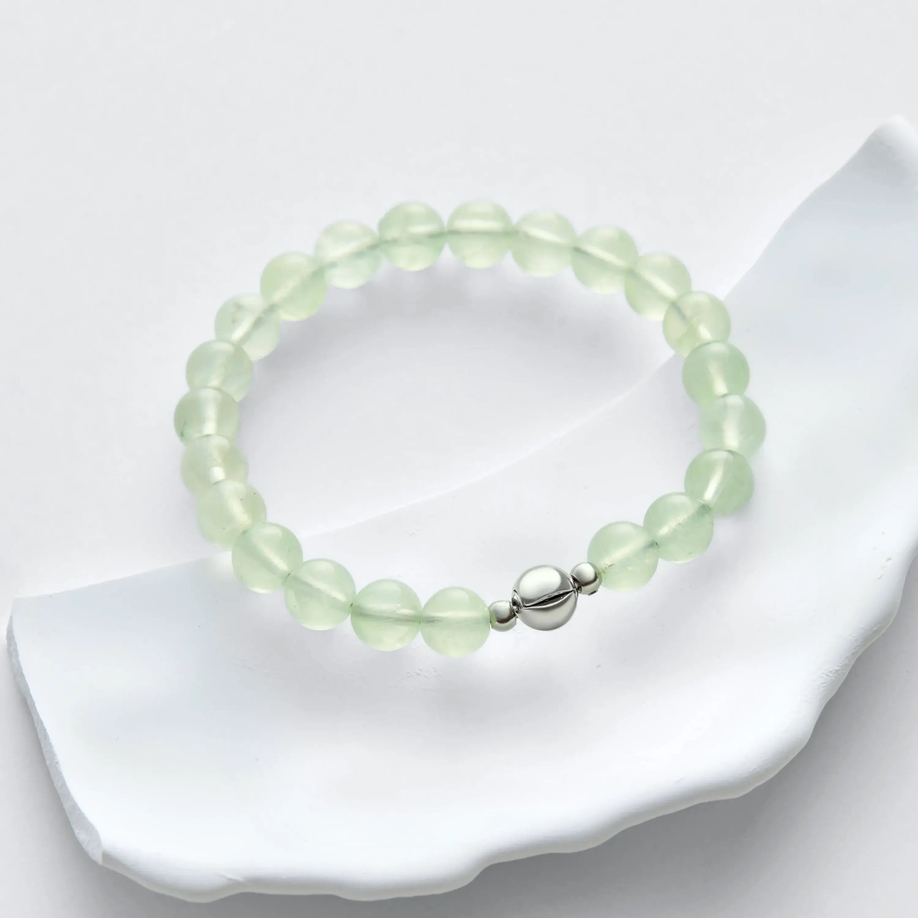 Prehnite Magnetic Clasp Bracelet