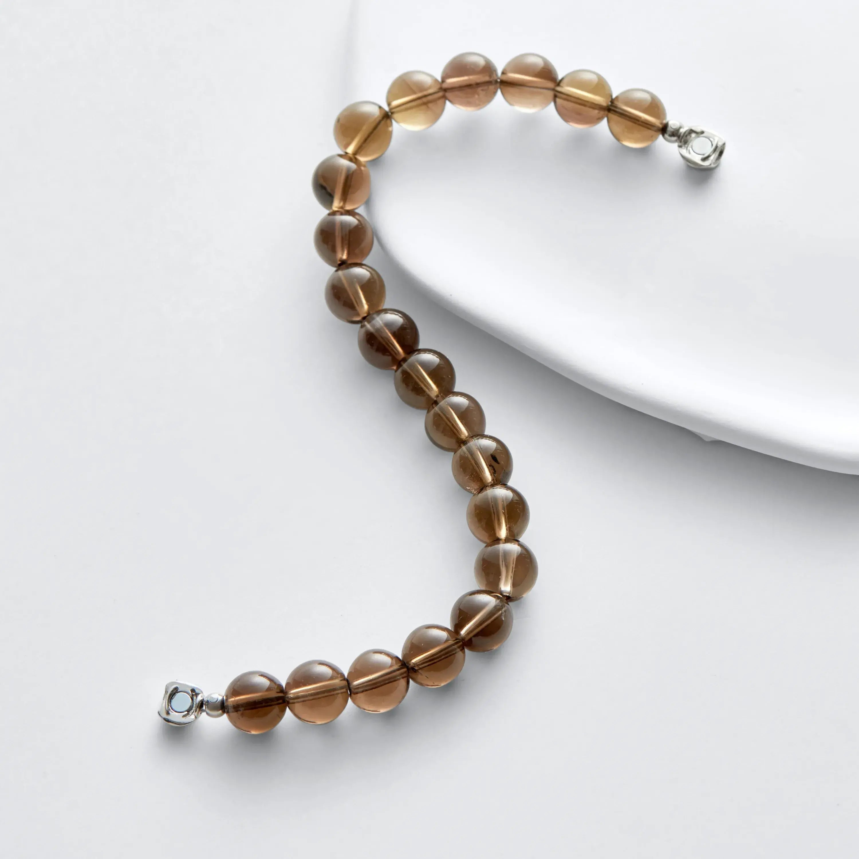 Smoky Quartz Magnetic Clasp Bracelet