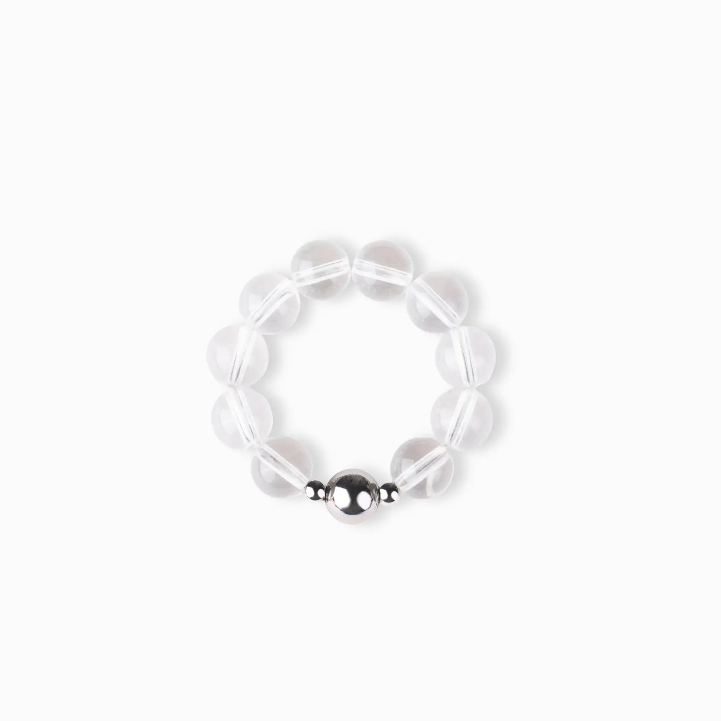 Clear Quartz Extension Chain Magnetic Clasp Bracelet