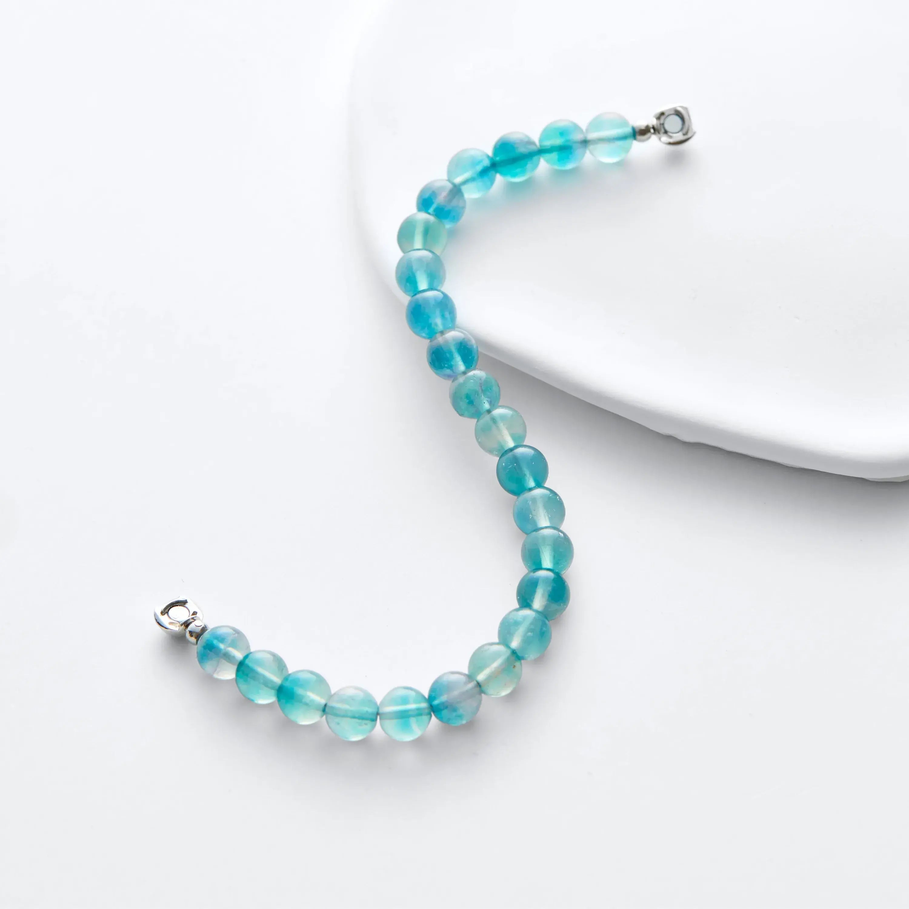 Blue Fluorite Magnetic Clasp Bracelet