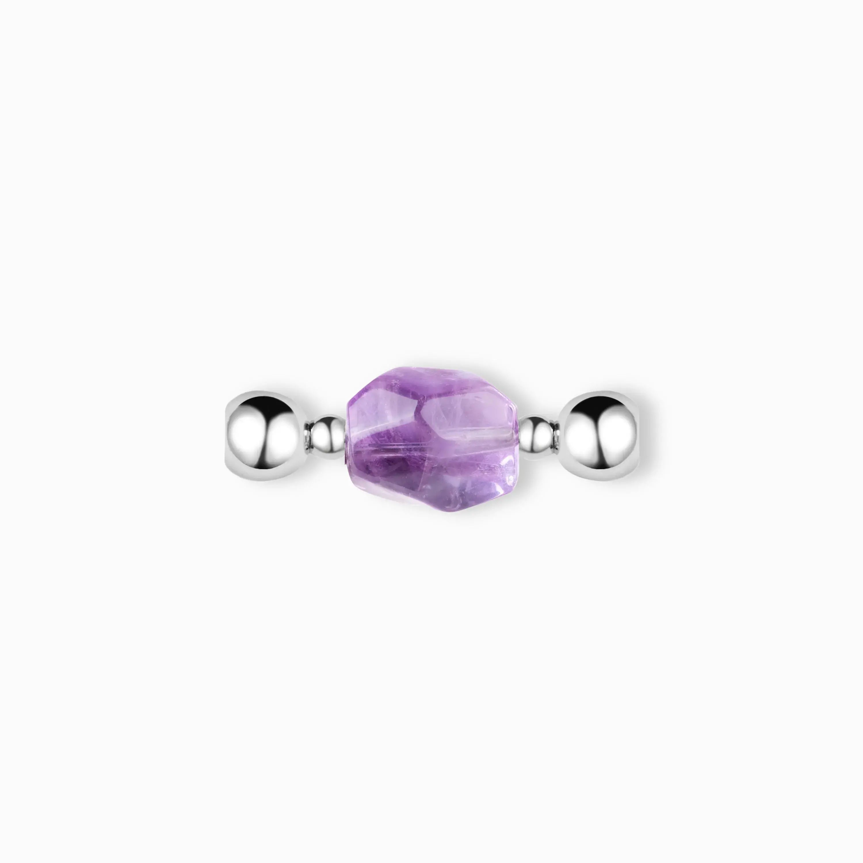 Random-Cut Amethyst Magnetic Pendant