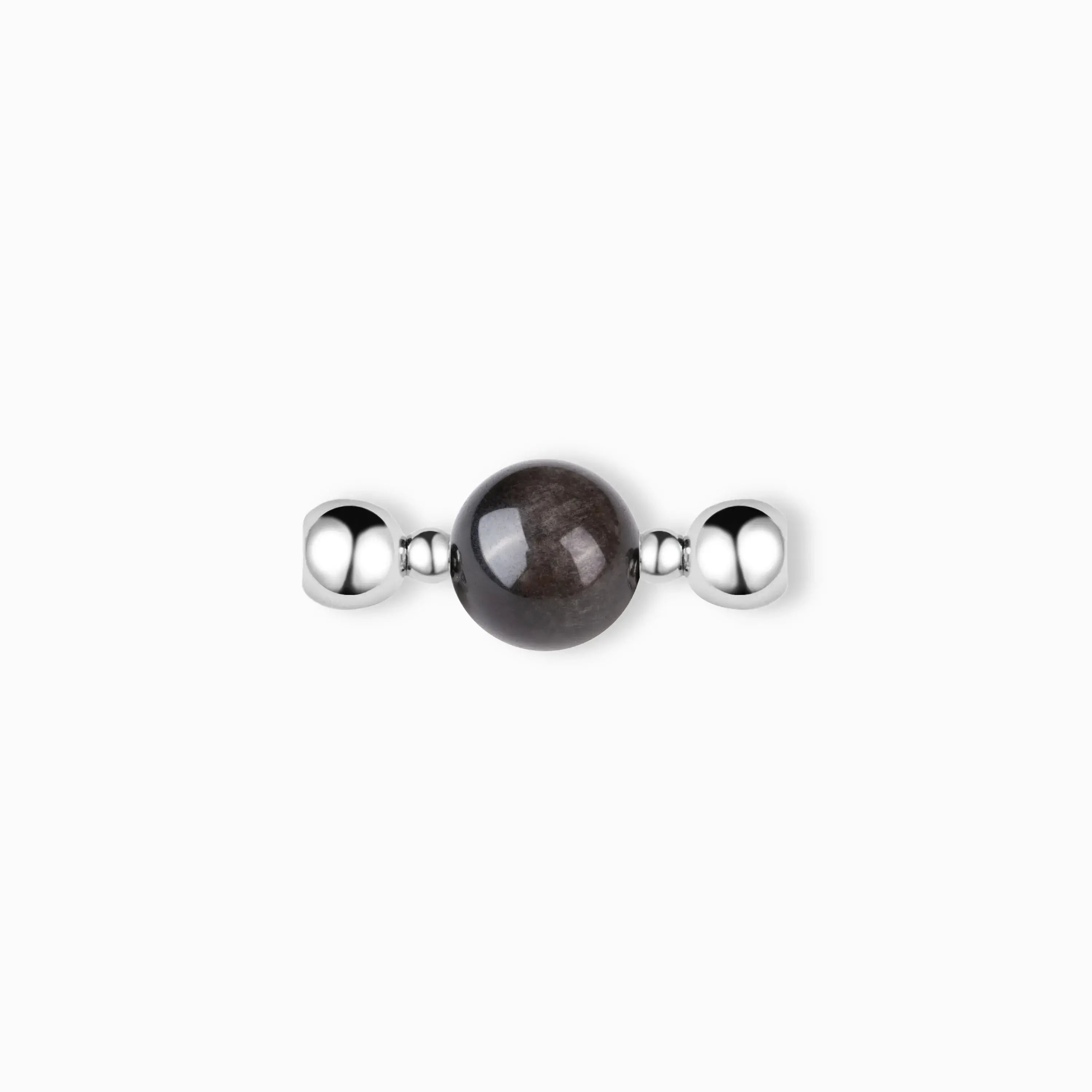 Silver Obsidian Magnetic Pendant