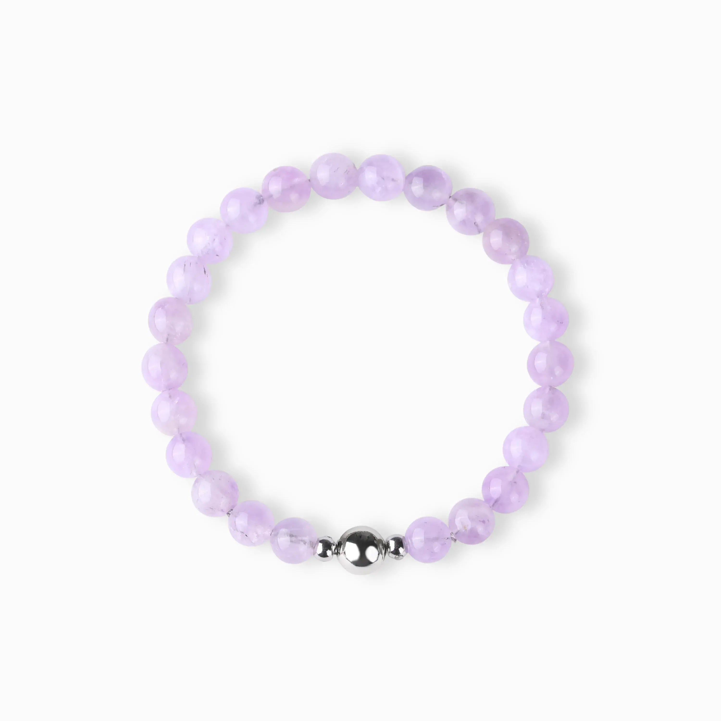 Lavender Amethyst Magnetic Clasp 6mm Bracelets
