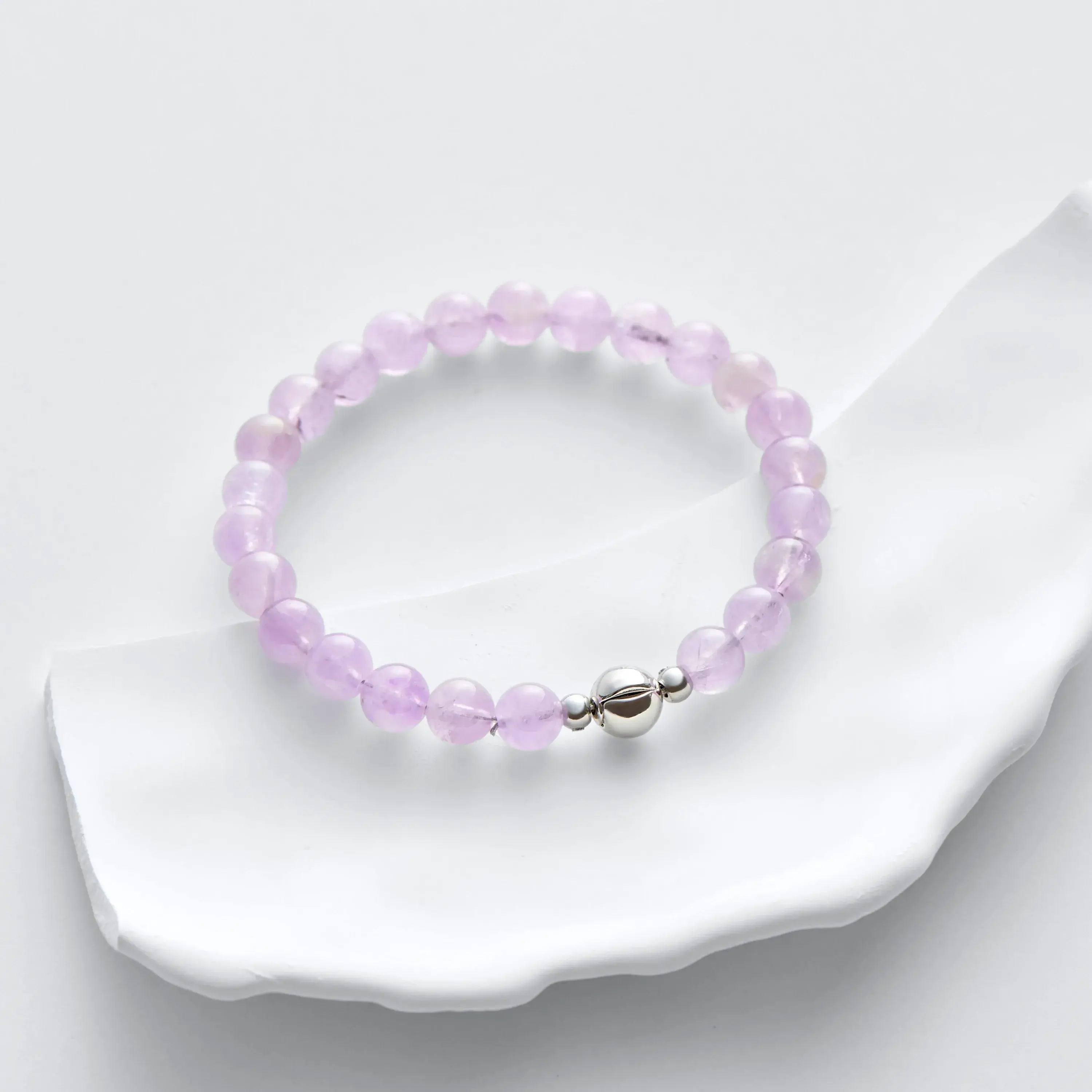 Lavender Amethyst Magnetic Clasp 6mm Bracelets