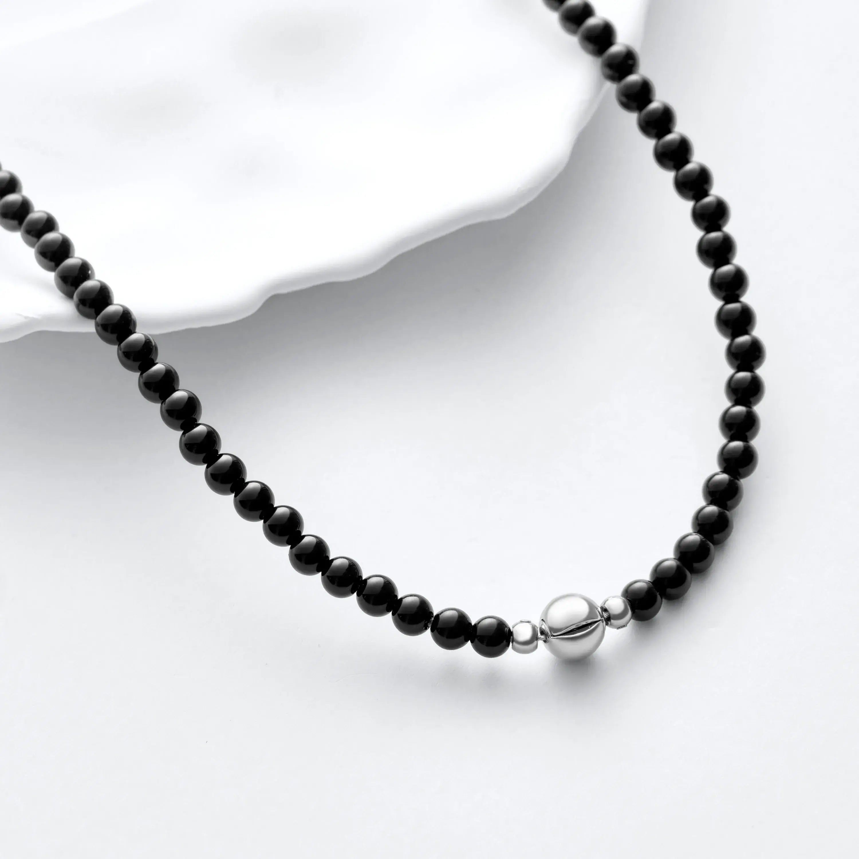 Obsidian Magnetic Clasp Necklace